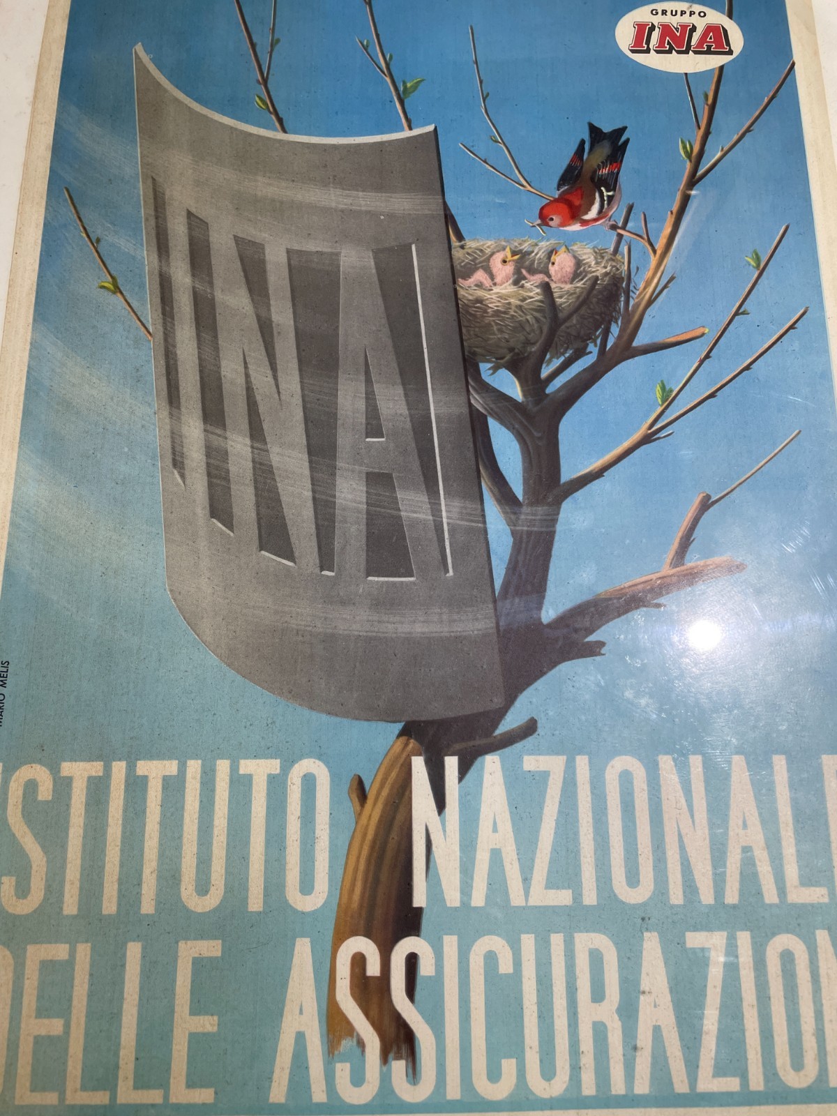 Assicurazioni, Previdenza, Famiglia: Stampa Pubblicitaria Ina   Mario Melis   Bimospa