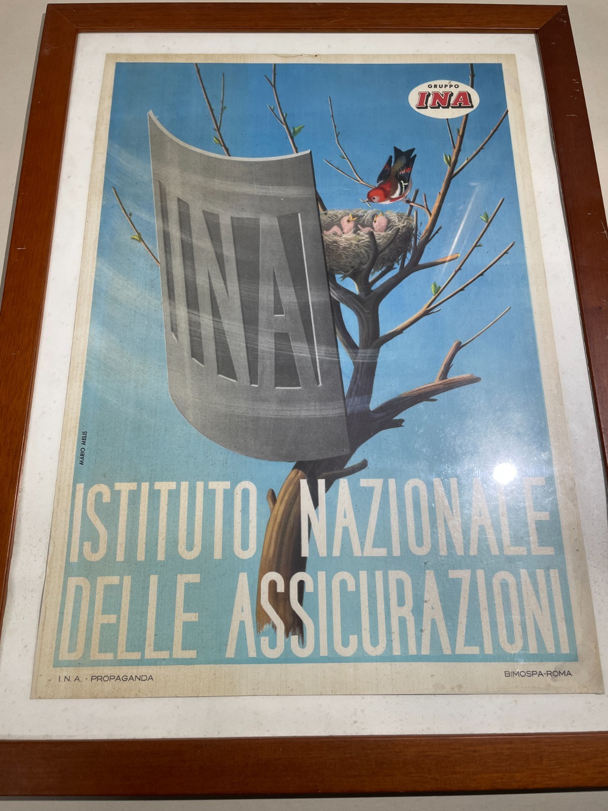 Assicurazioni, Previdenza, Famiglia: Stampa Pubblicitaria Ina   Mario Melis   Bimospa