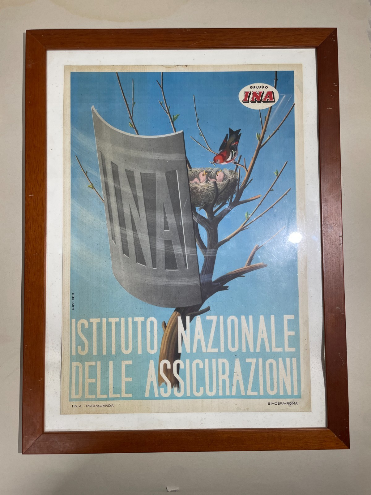 Assicurazioni, Previdenza, Famiglia: Stampa Pubblicitaria Ina   Mario Melis   Bimospa