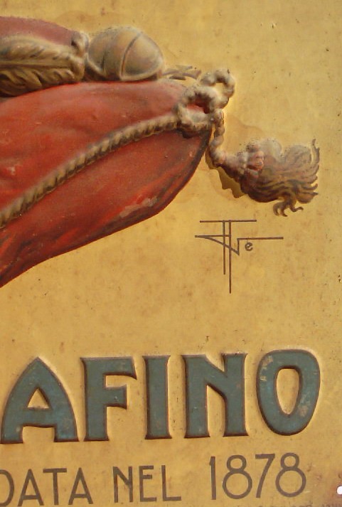 Enologia: Serafino Passito   Grande Targa Pubblicitaria In Latta, Canale