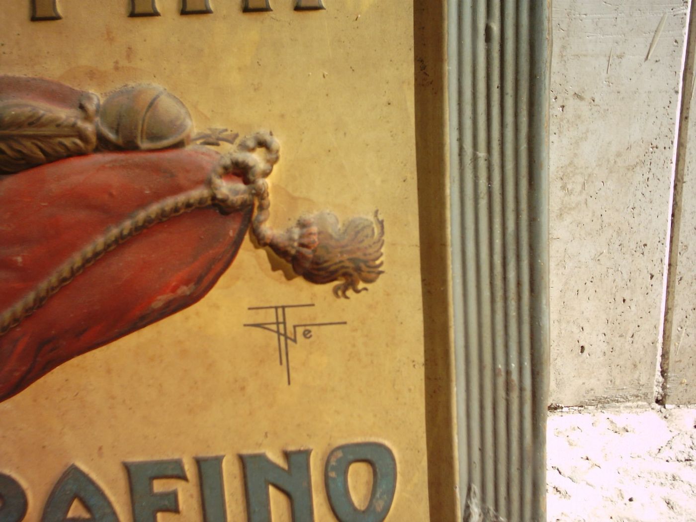 Enologia: Serafino Passito   Grande Targa Pubblicitaria In Latta, Canale