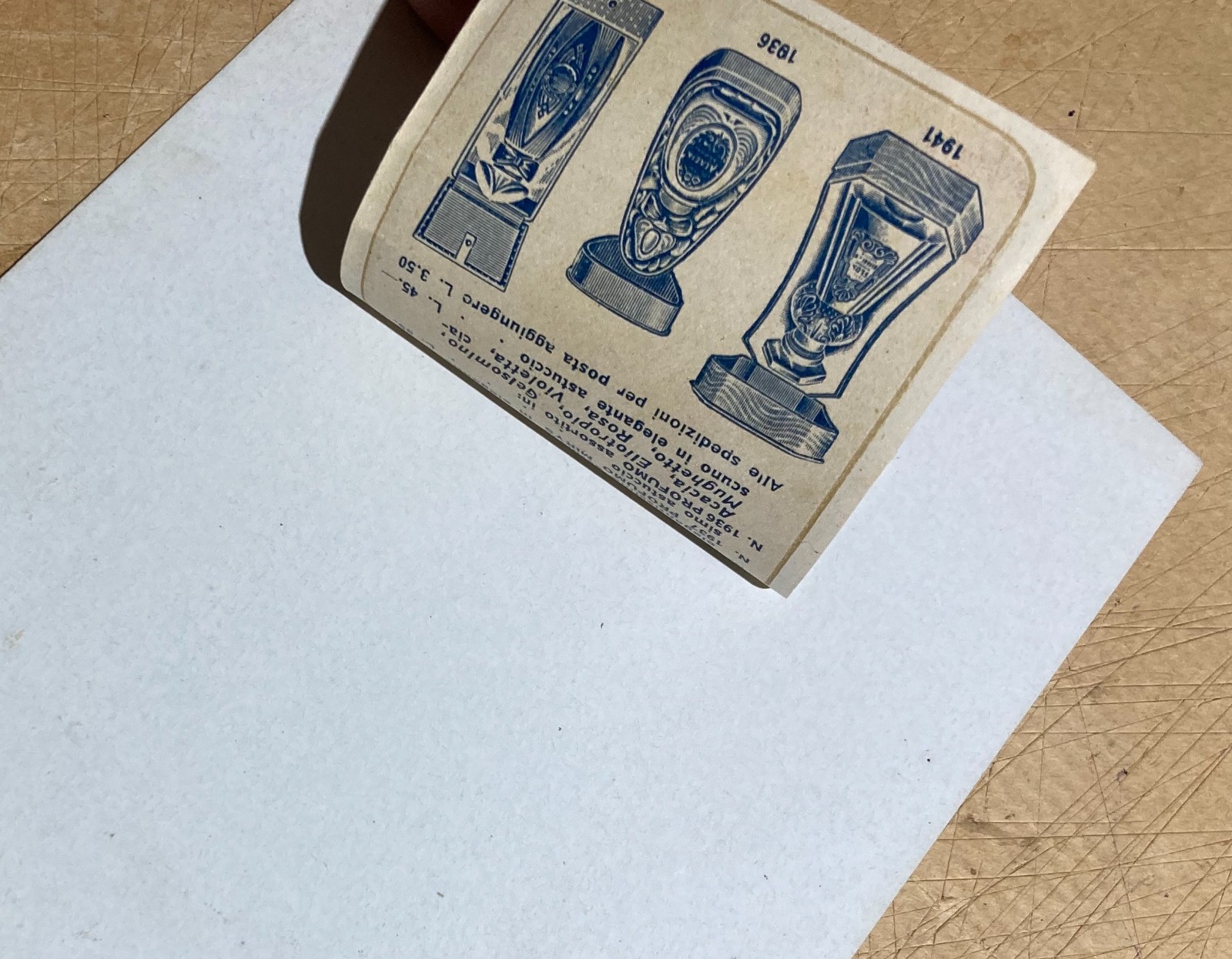 Profumeria Migone: Allegoria Dell'Aura E Di Eolo, Stampa Pubblicitaria (1929)