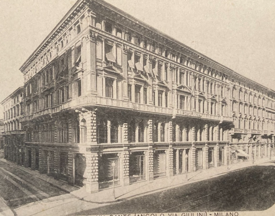 Assicurazioni Popolare Vita: Veduta Architettonica Della Sede Di Milano (cartolina)