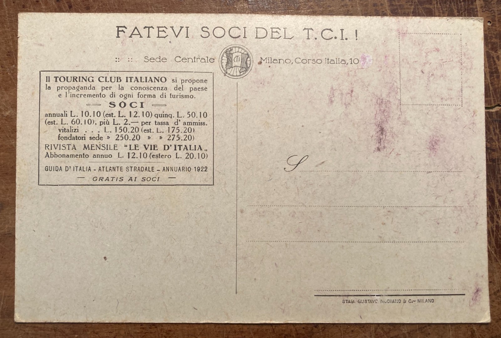 T.C.I.   Propaganda Anti Infortunistica Stradale E Ferroviaria   Cartolina d'Epoca