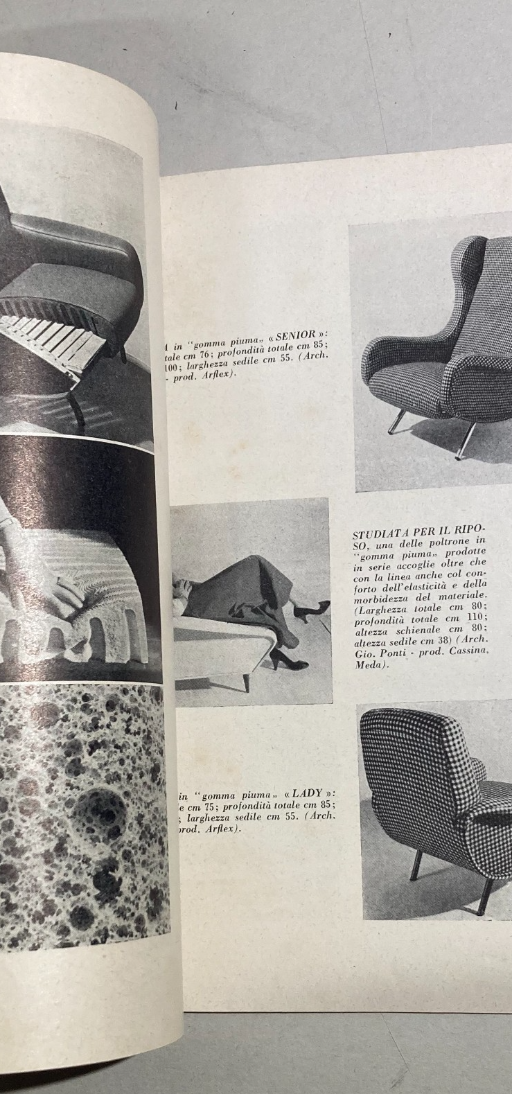 Architettura, Design, Proposte d'Arredo: Poltrone In Gommapiuma, Zanuso, Gio Ponti, 1954