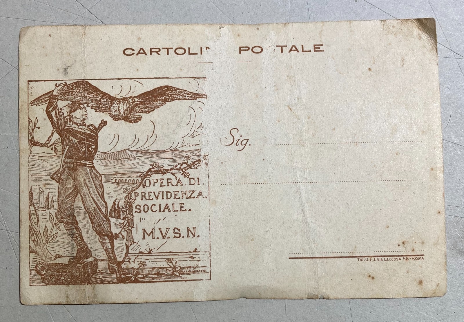 Fascismo   Opera Di Previdenza Sociale   MVSN   Illustratore Orazio Amato   Cartolina Postale