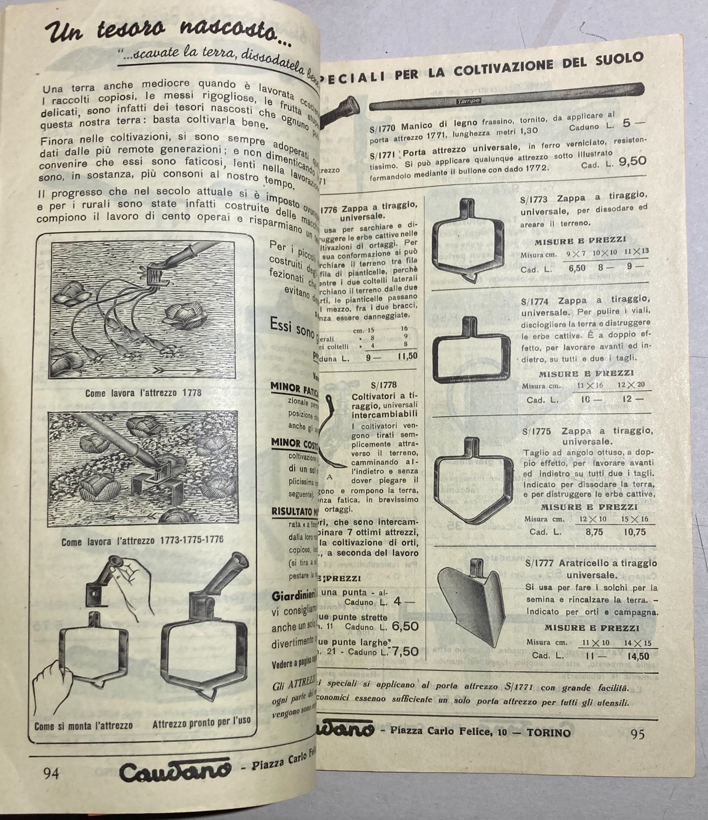 Caudano   Catalogo Illustrato E Prezzato   Articoli Vari Casalinghi   1940