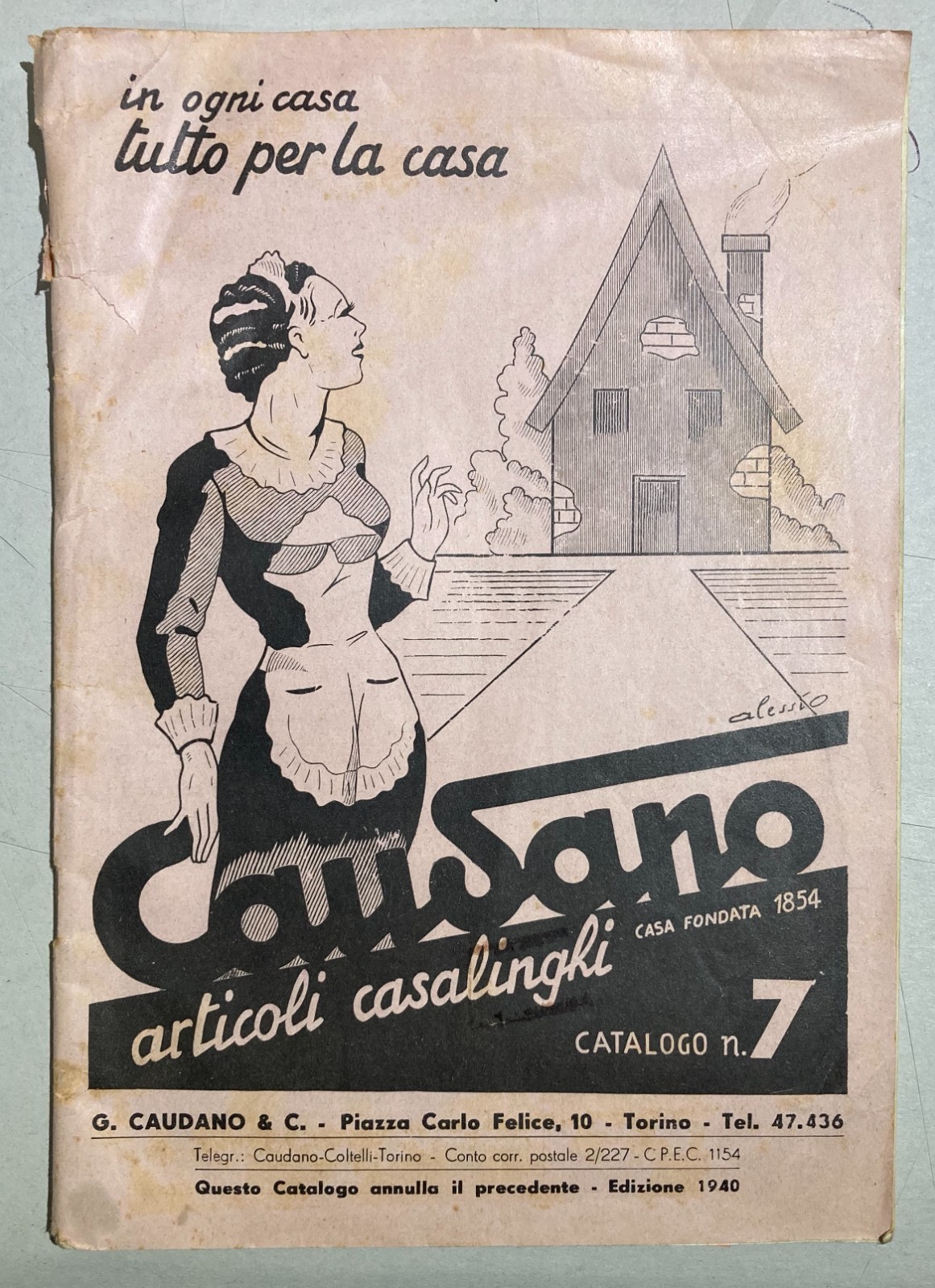 Caudano   Catalogo Illustrato E Prezzato   Articoli Vari Casalinghi   1940