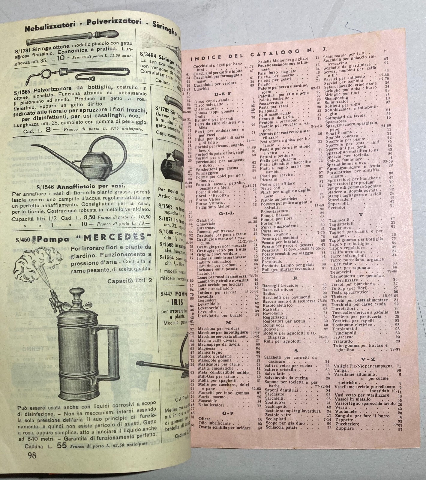 Caudano   Catalogo Illustrato E Prezzato   Articoli Vari Casalinghi   1940