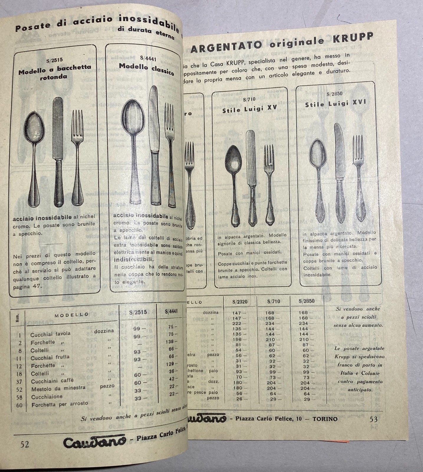 Caudano   Catalogo Illustrato E Prezzato   Articoli Vari Casalinghi   1940