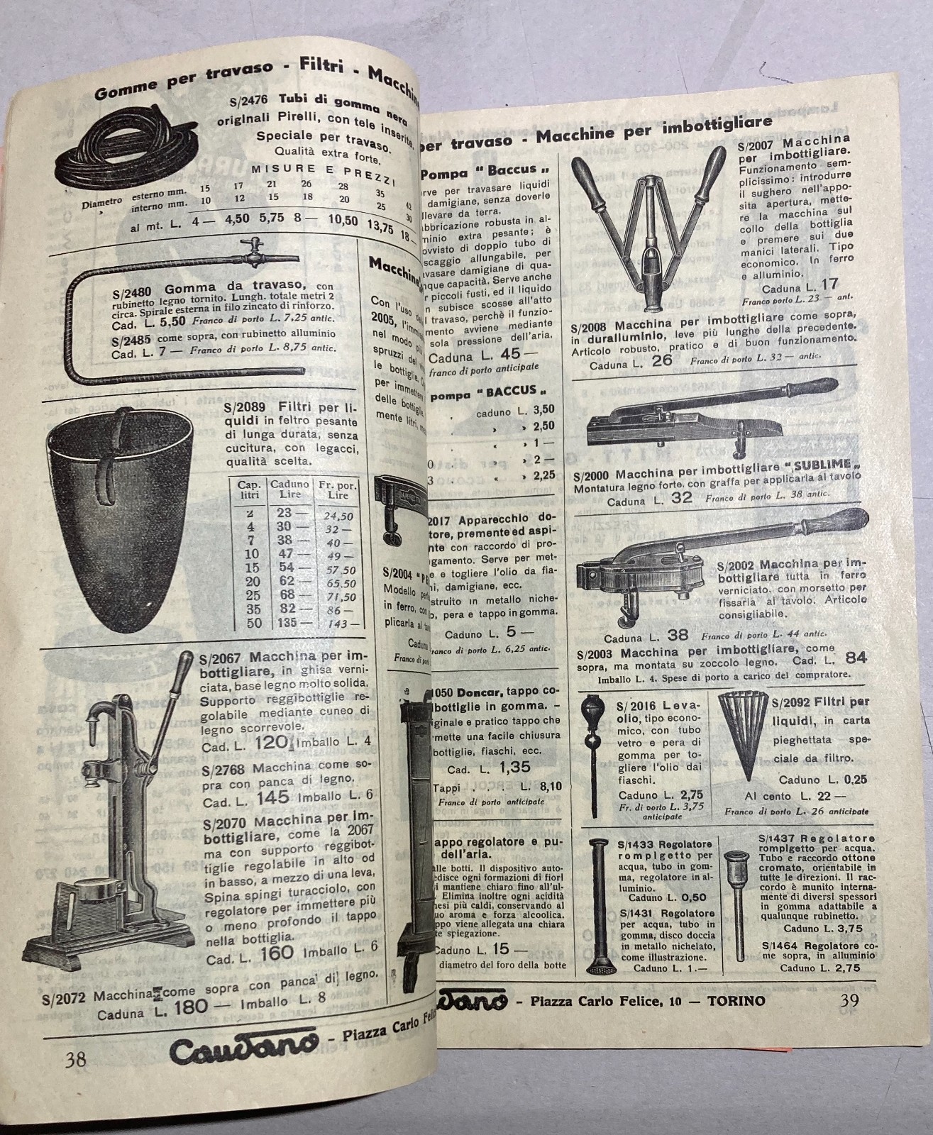 Caudano   Catalogo Illustrato E Prezzato   Articoli Vari Casalinghi   1940