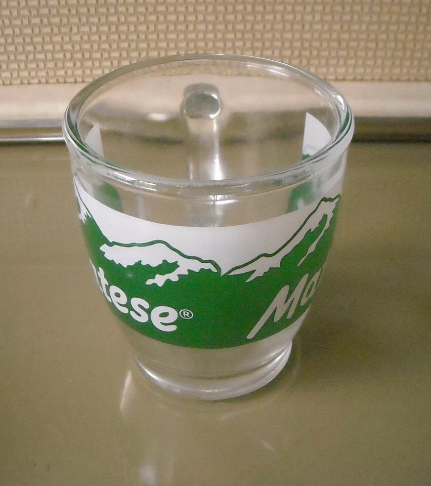 Bicchiere Pubblicitario Matese Cerve Con Montagne Innevate