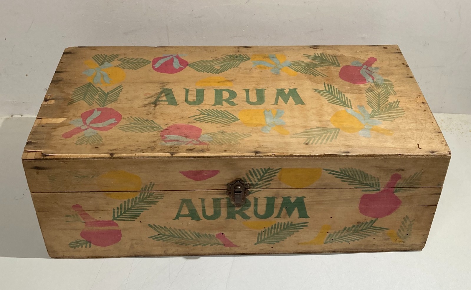 Abruzzo, Pescara   Liquori: Distilleria Aurum, Cassetta Pubblicitaria d'Epoca