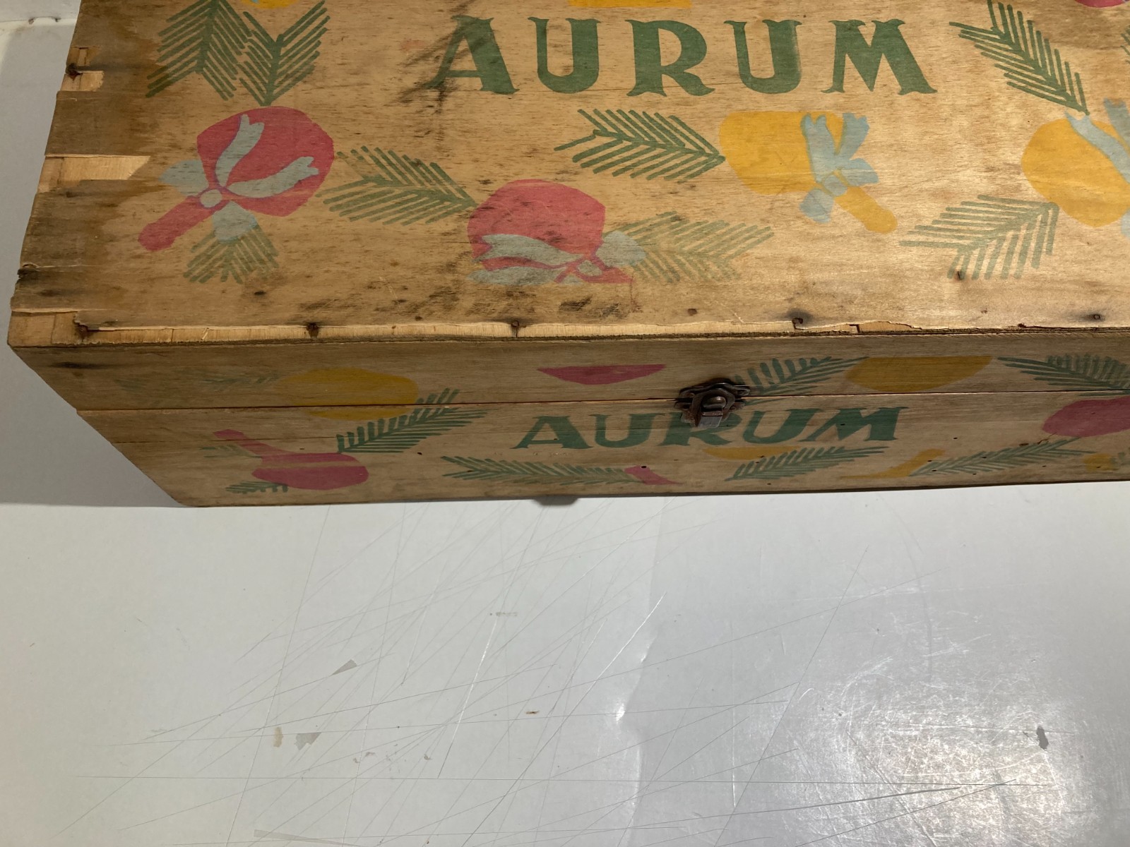 Abruzzo, Pescara   Liquori: Distilleria Aurum, Cassetta Pubblicitaria d'Epoca