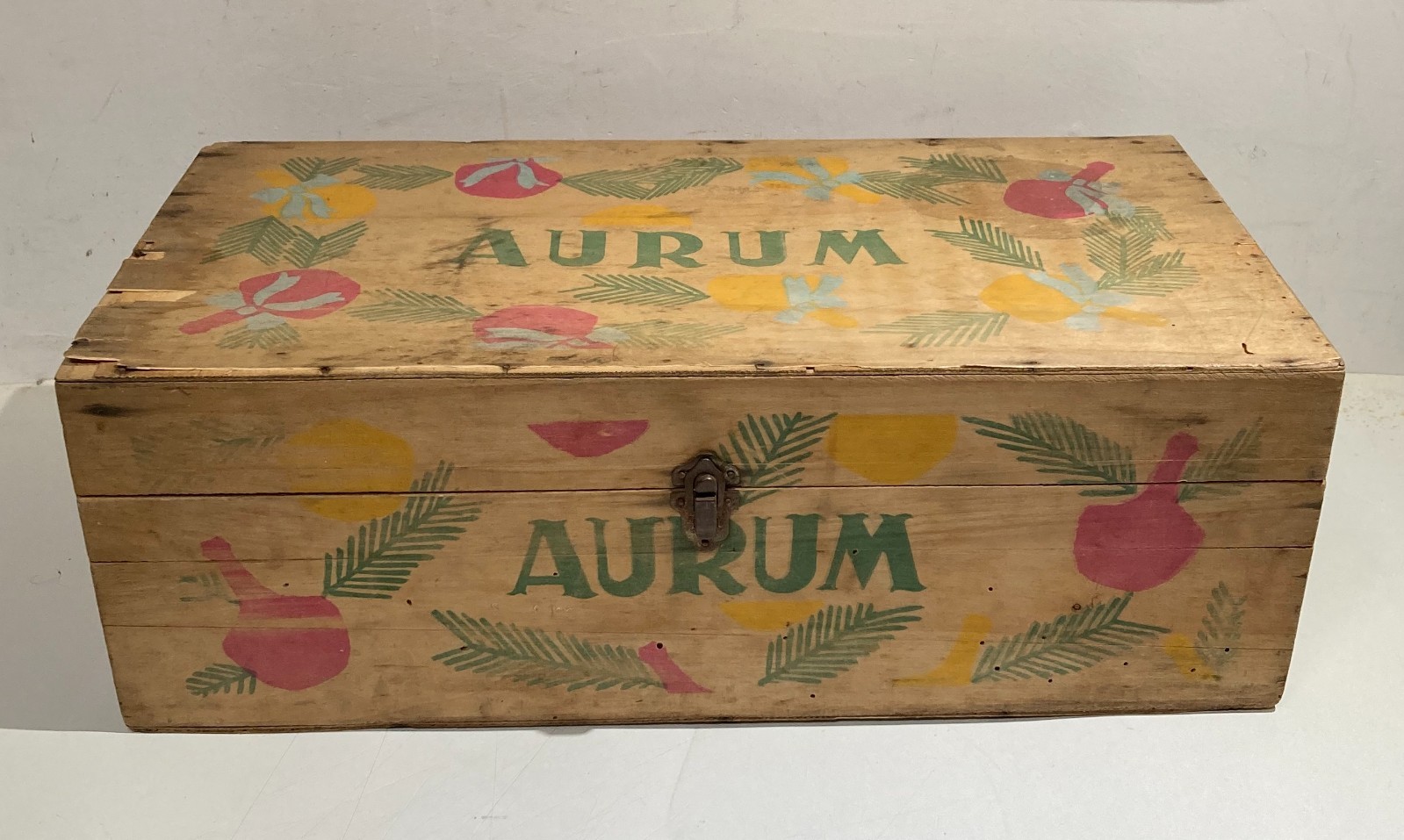 Abruzzo, Pescara   Liquori: Distilleria Aurum, Cassetta Pubblicitaria d'Epoca