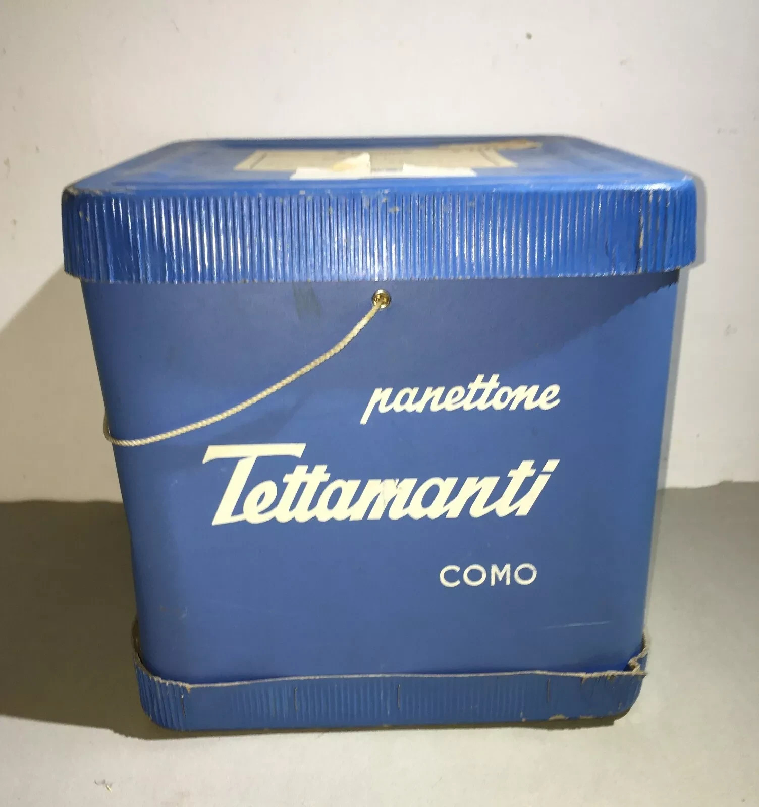 Como Lurate, Dolciaria Panettone Tettamanti   Scatola Pubblicitaria d'Epoca