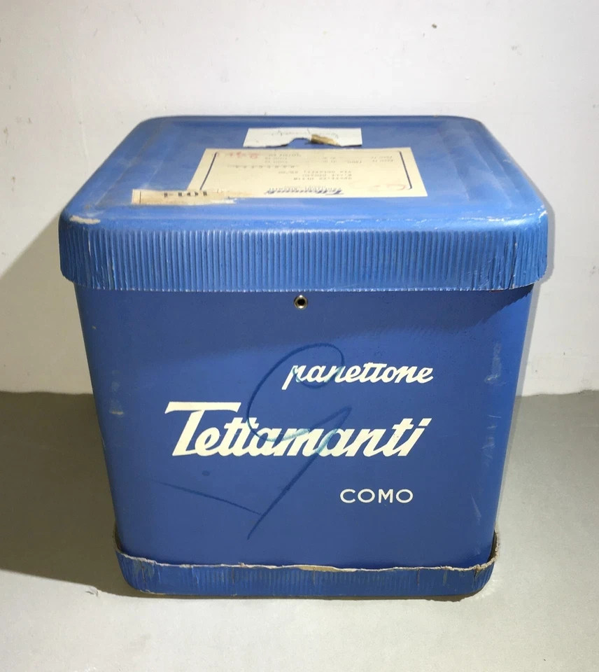 Como Lurate, Dolciaria Panettone Tettamanti   Scatola Pubblicitaria d'Epoca
