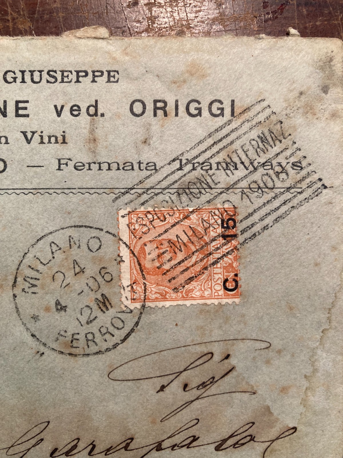 Milano, Sedriano, Puglia: Enologia E Vini Malgarini Origgi, Filatelia, 1906