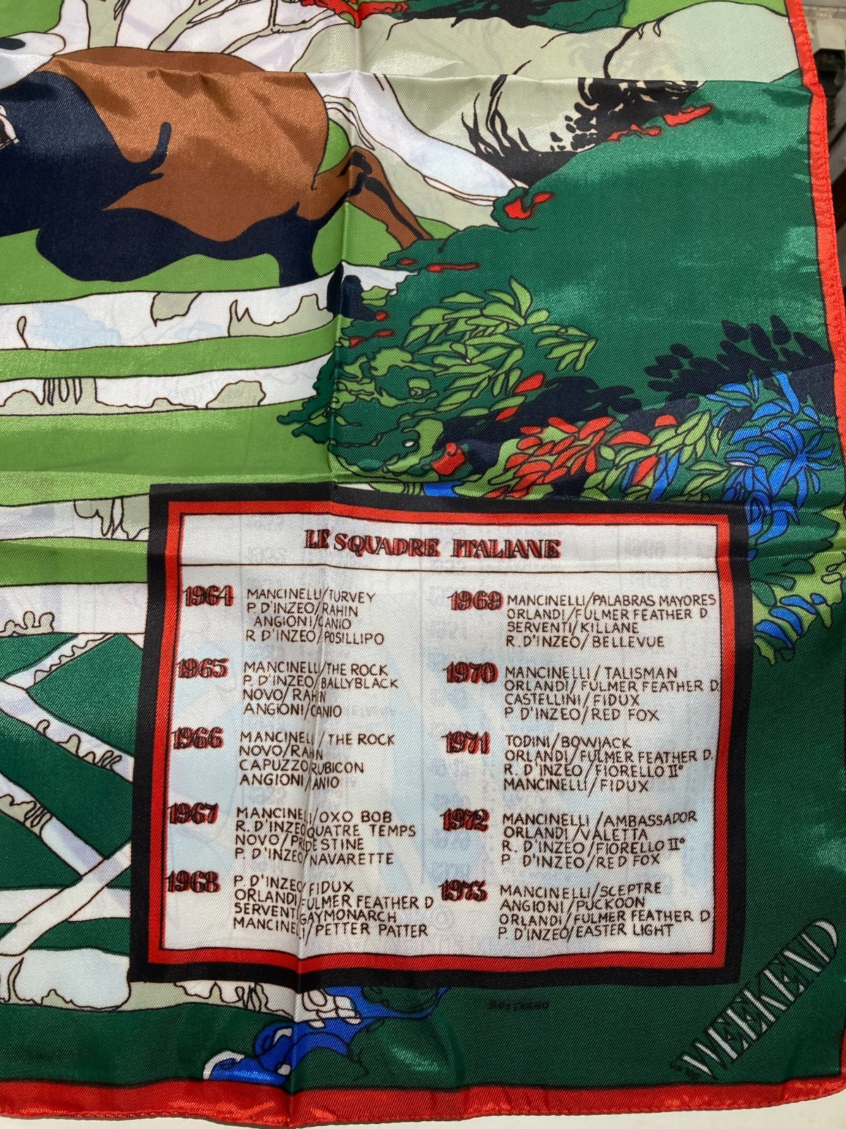 Equitazione, Cavalli E Palio Di Siena. Tessuto Pubblicitario Illustrato Da Rostagno