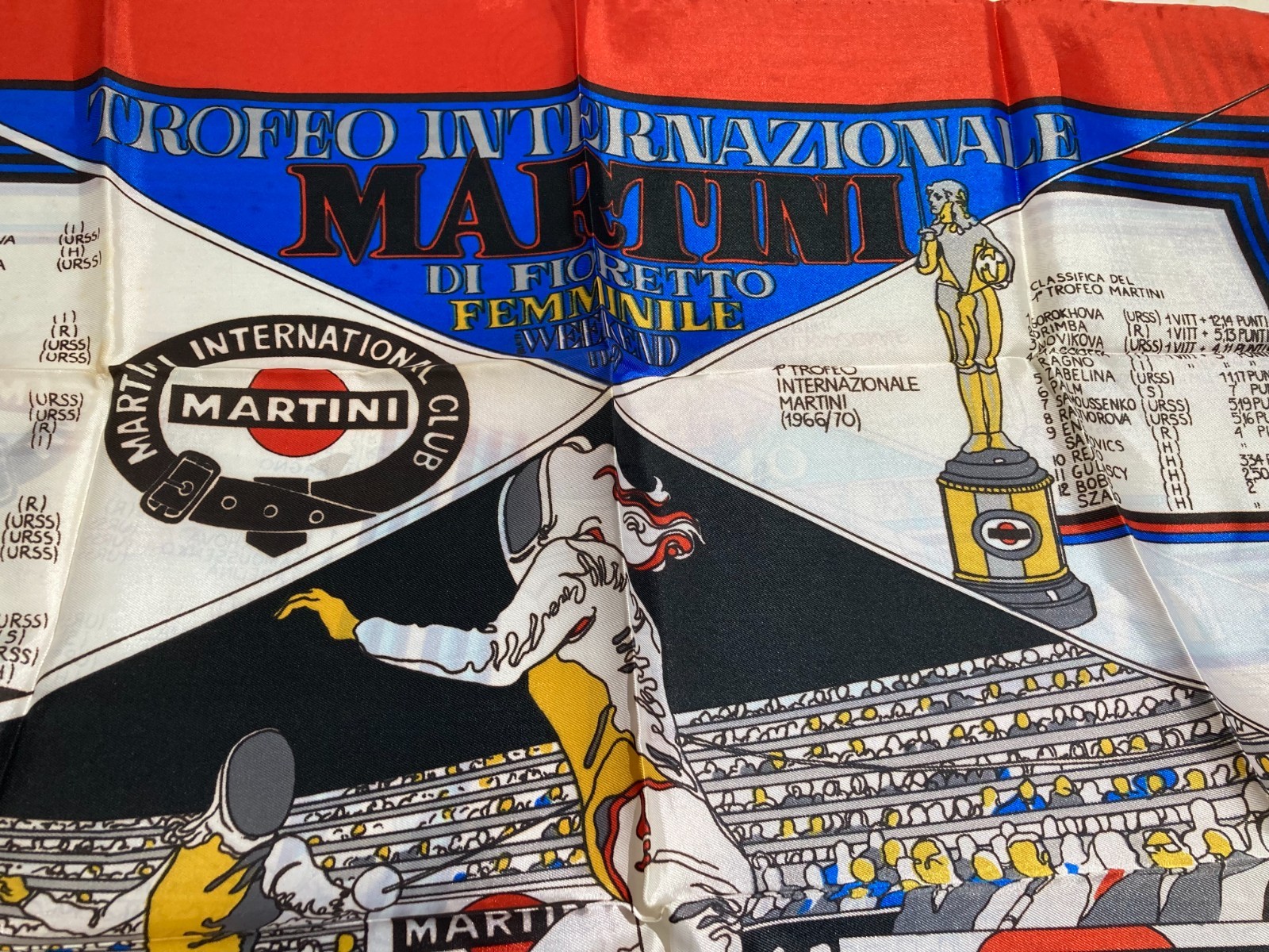 Sport, Scherma, Fioretto Femminile, Trofeo Martini, Foulard Pubblicitario, Rostagno