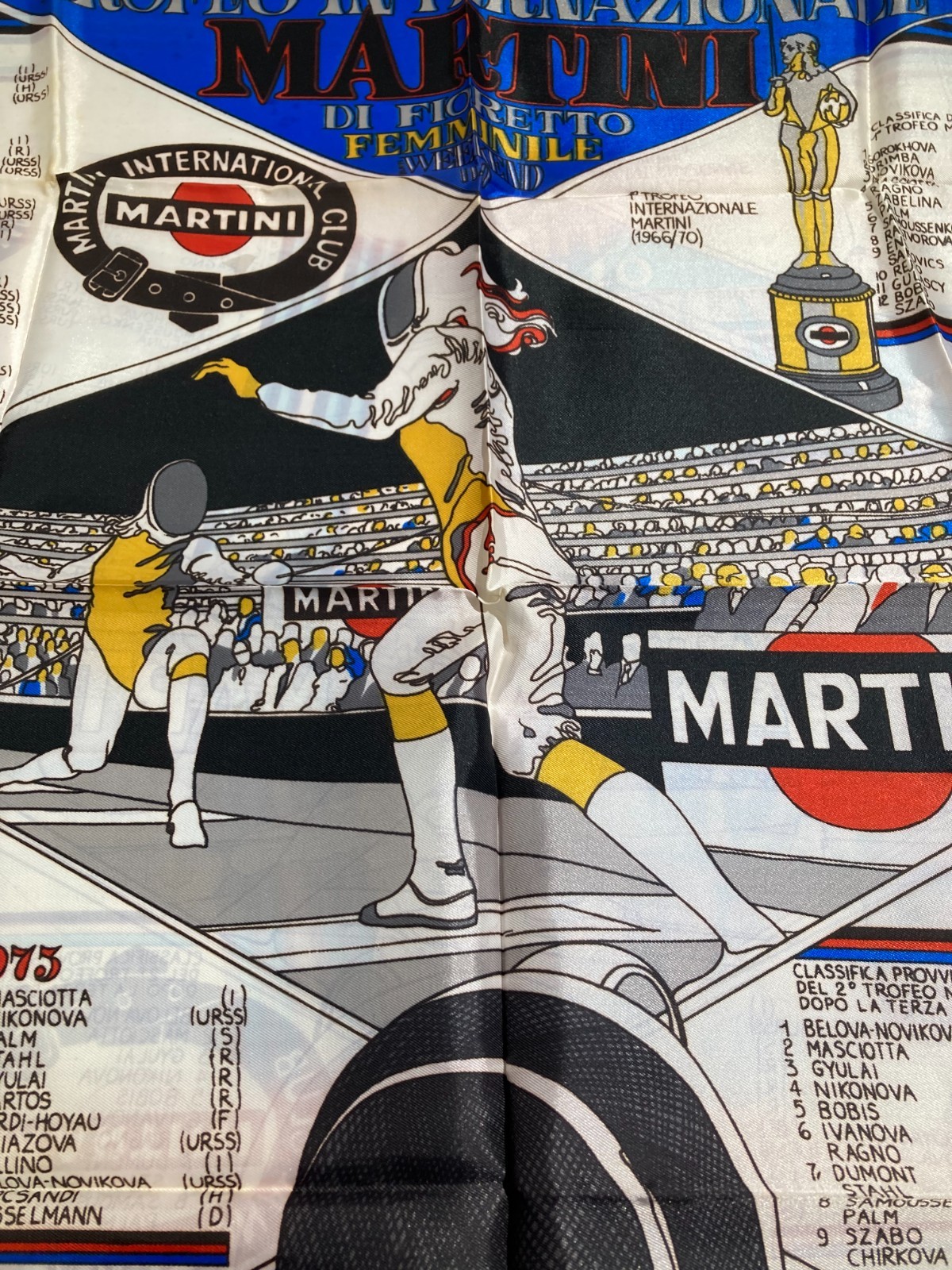 Sport, Scherma, Fioretto Femminile, Trofeo Martini, Foulard Pubblicitario, Rostagno