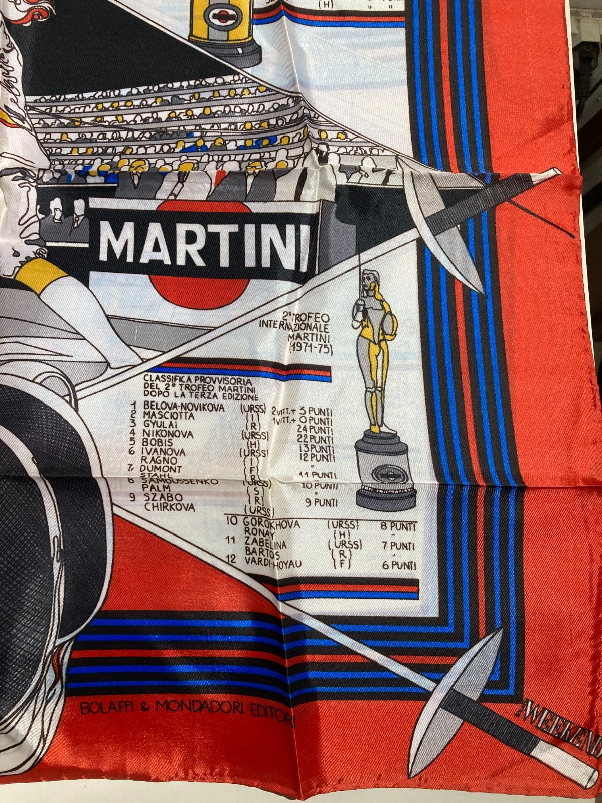 Sport, Scherma, Fioretto Femminile, Trofeo Martini, Foulard Pubblicitario, Rostagno