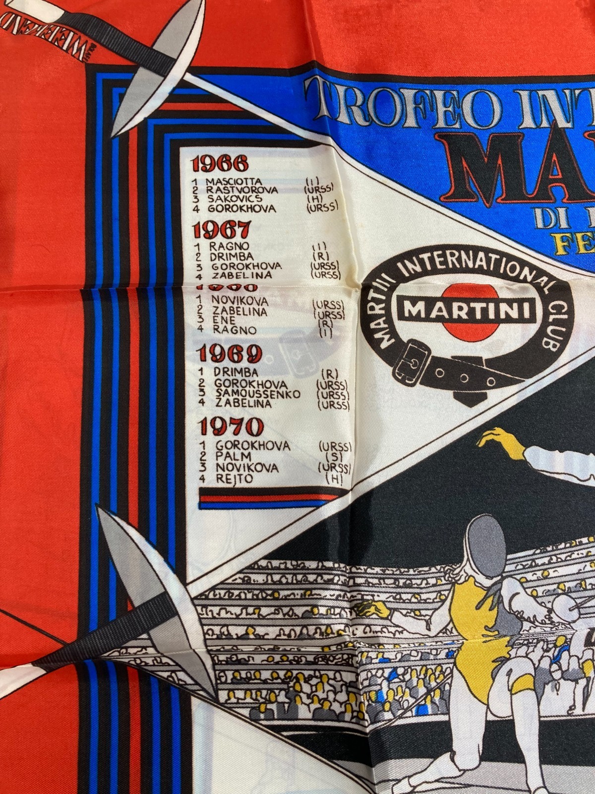 Sport, Scherma, Fioretto Femminile, Trofeo Martini, Foulard Pubblicitario, Rostagno