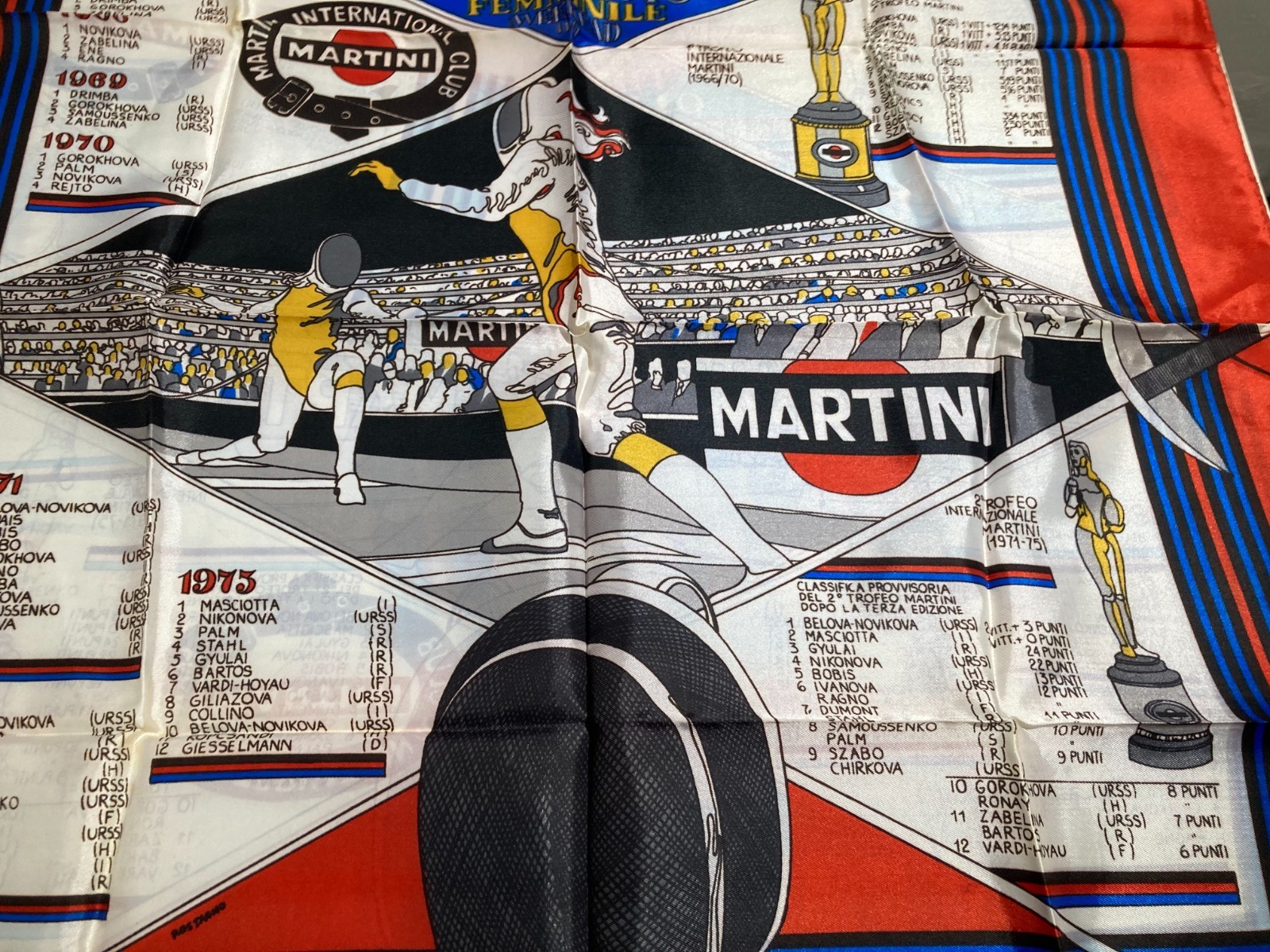 Sport, Scherma, Fioretto Femminile, Trofeo Martini, Foulard Pubblicitario, Rostagno