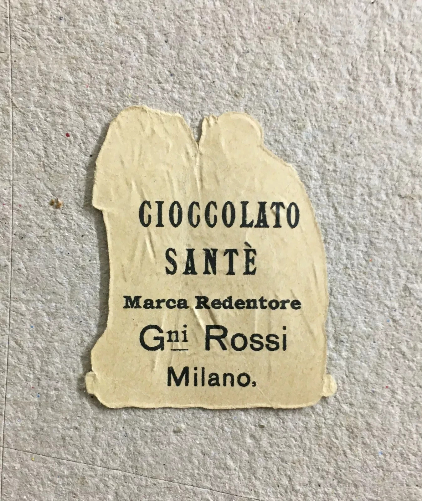 Dolciaria Cioccolato Santè   G. Rossi   Milano   Figurina Devozionale Pubblicitaria
