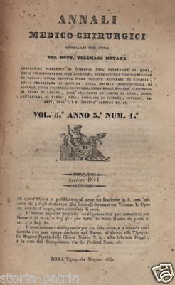 Annali Medico Chirurgici Di Telemaco Metaxà, 1841