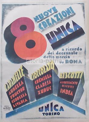 Dolciaria Cioccolato Unica: Design Momi E Motori Fiat (aviazione, Auto, Aerei), Torino