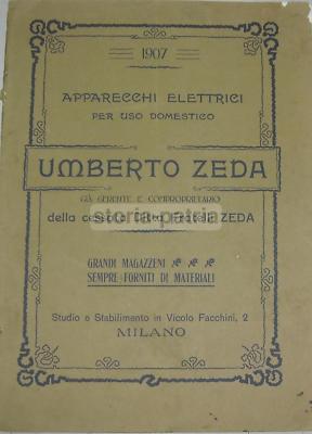 Elettrotecnica, Elettricità, Telefonia, Suonerie, Pile: Zeda Catalogo Pubblicitario