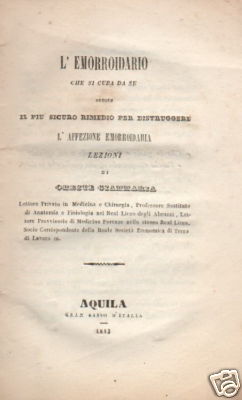 Abruzzo, Aquila, Medicina, Angiologia, Rara Edizione Del 1843