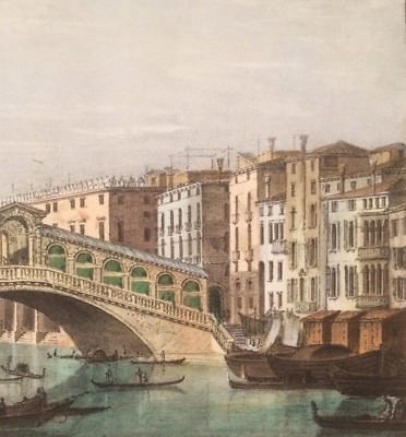 Venezia, Il Ponte Di Rialto. Veduta Animata Ispirata A Canaletto
