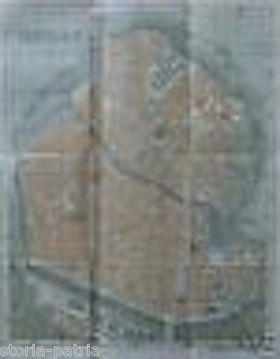 Mantova: Antica Mappa Topografica Decorativa Da Collezione   Viabilità, Strade, Lago