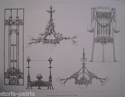Arte, Architettura, Decorazione, Ornamenti E Artigianato Del Ferro: Lampadari E Cancelli