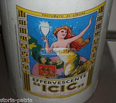 Effervescente Angelini Ancona Roma: Barattolo Pubblicitario d'epoca
