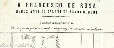 Alimentari, Salumi, Salumeria De Rosa, Castellammare Di Stabia: Antica Pubblicitaria