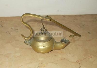 Antica Lampada Ad Olio, Lucerna Da Collezione
