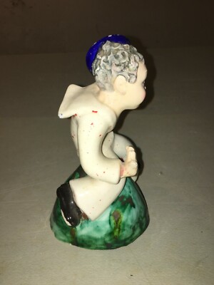 Scultura Marinaio In Ceramica Policroma Stile Lenci