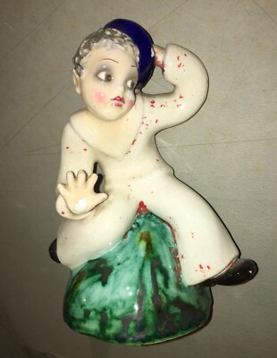 Scultura Marinaio In Ceramica Policroma Stile Lenci