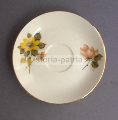 Arte Decorativa, Policromi Motivi Floreali, Porcellana Karim, Piattino Da Caffè