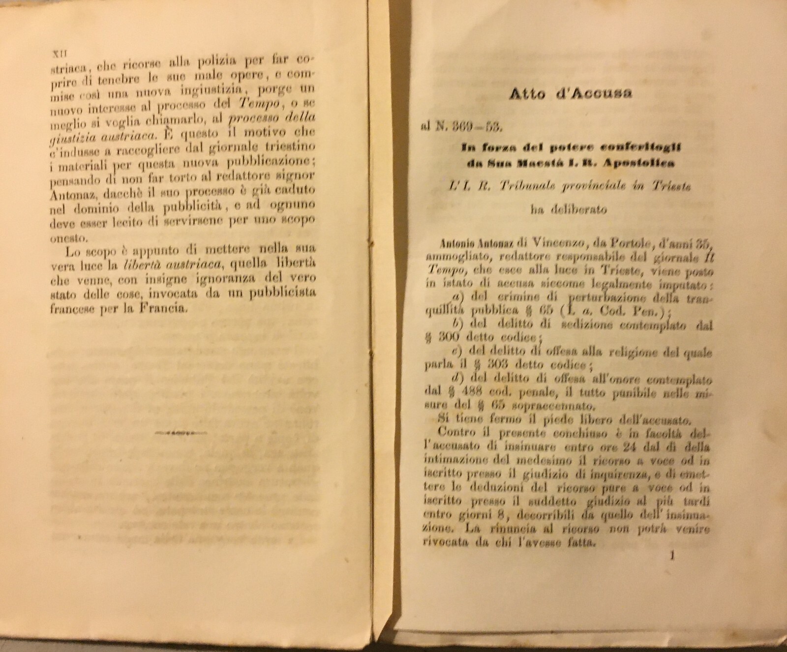 Processo Del Giornale Il Tempo Di Trieste: Risorgimento, Libertà Di Stampa E Cronache Del 1863