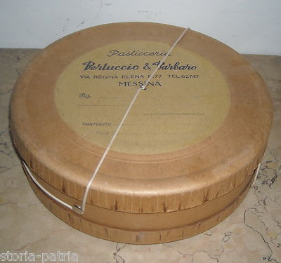 Sicilia, Messina, Bertuccio & Barbaro, Pasticceria Dolciaria, Scatola Pubblicitaria