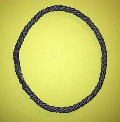Arte del Vetro: Antica Collana di Perline in Vetro Colorato Bianco e Blu d'epoca