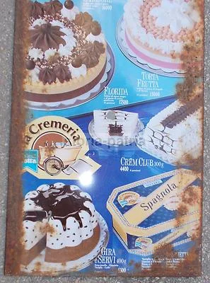 Confectionery, Ice Cream Cakes, Gelato, Creamery, Advertising Sign, Olympics, Motta