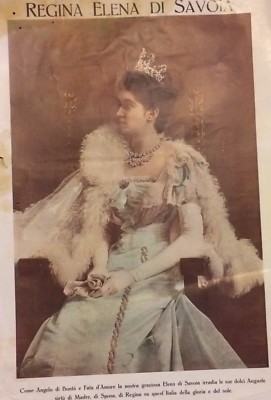 Regina Elena Di Savoia: Ritratto A Colori In Formato Manifesto