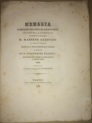Legal, Notarial, Salerno: Marchese Genovesi, Garzia, Marini Serra. Rare Edition