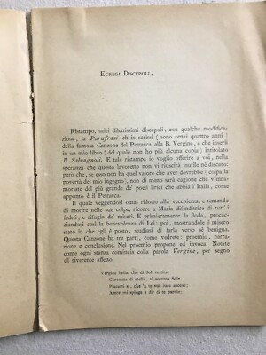 Federico Balsimelli: Parafrasi Della Canzone Del Petrarca Alla B. Vergine (1885)