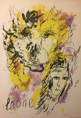 Ernesto Treccani, Leone, Segno Zodiacale, Litografia Firmata